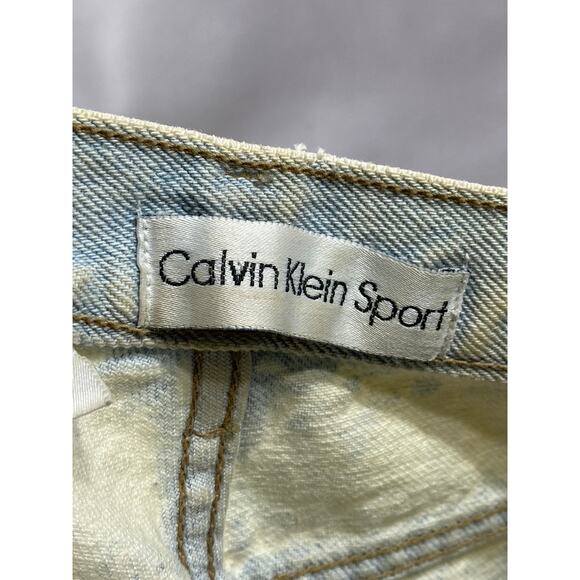 CALVIN KLEIN SPORT Women's Light Blue Distressed Skinny-Leg Denim Jean SZ 4 - Picture 11 of 13